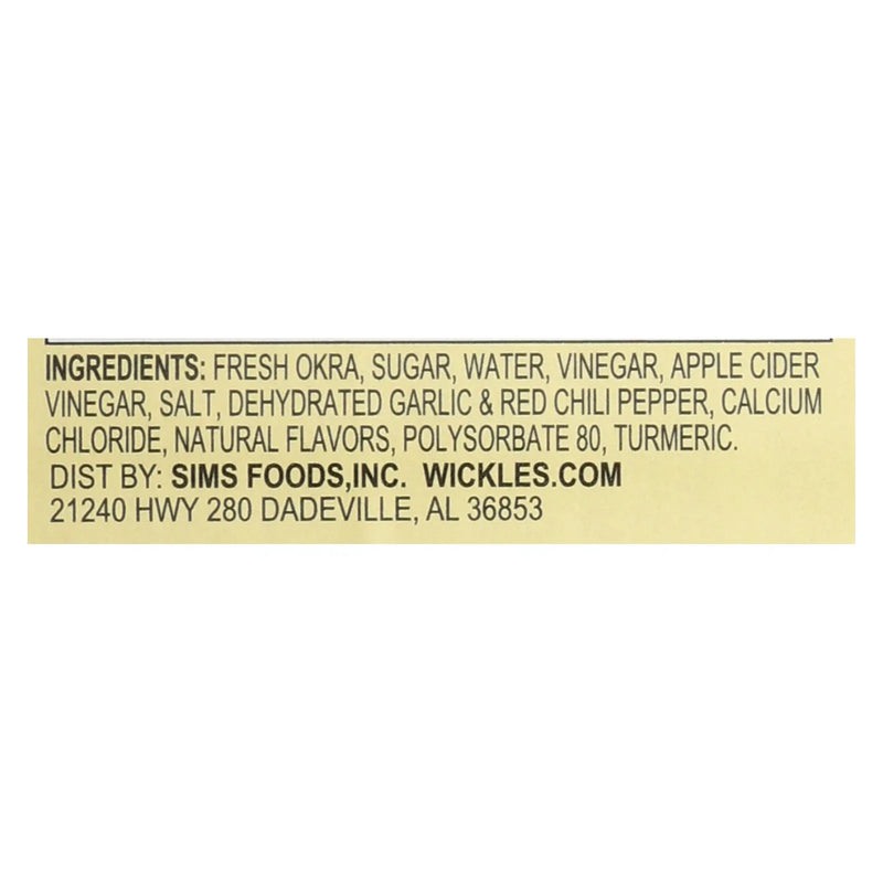 Wickles Wicked Okra  - Case Of 6 - 16 Ounce