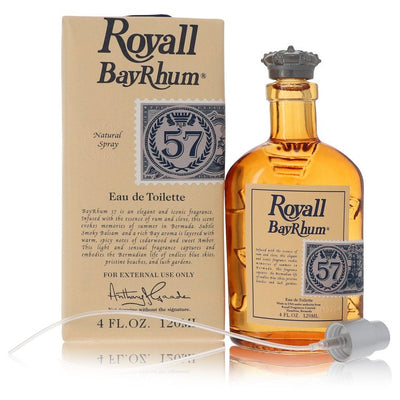 An image displaying Royall Bay Rhum 57 by Royall Fragrances Eau De Toilette Spray 4 oz for Men by Royall Fragrances