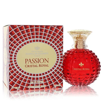 An image displaying Marina De Bourbon Cristal Royal Passion by Marina De Bourbon Eau De Parfum Spray 3.4 oz for Women by Marina De Bourbon
