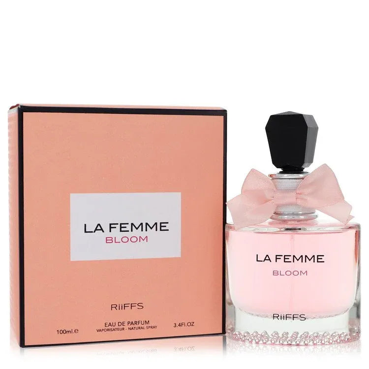 An image displaying La Femme Bloom by Riiffs Eau De Parfum Spray 3.4 oz for Women by Riiffs