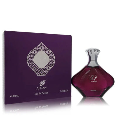 An image displaying Afnan Turathi Purple by Afnan Eau De Parfum Spray 3 oz for Women by Afnan