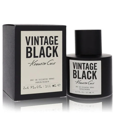 An image displaying Kenneth Cole Vintage Black by Kenneth Cole Eau De Toilette Spray 3.4 oz for Men by Kenneth Cole