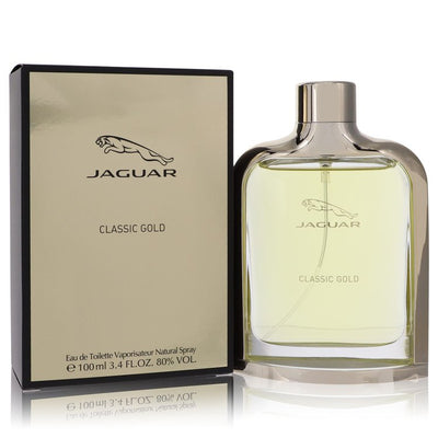 An image displaying Jaguar Classic Gold by Jaguar Eau De Toilette Spray for Men by Jaguar