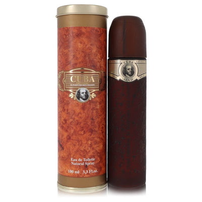 An image displaying Cuba Gold by Fragluxe Eau De Toilette Spray for Men by Fragluxe