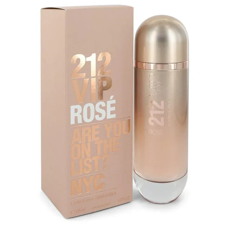 An image displaying 212 VIP Rose by Carolina Herrera Eau De Parfum Spray for Women by Carolina Herrera