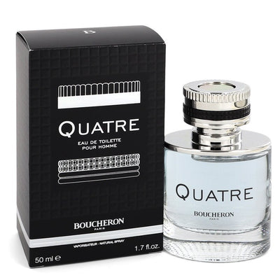 An image displaying Quatre by Boucheron Eau De Toilette Spray for Men by Boucheron
