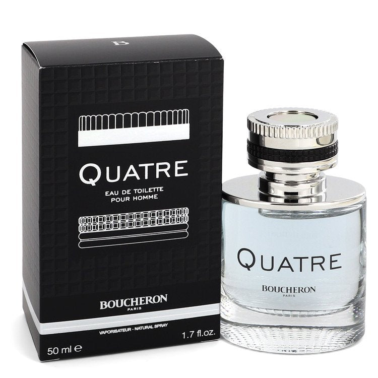 An image displaying Quatre by Boucheron Eau De Toilette Spray for Men by Boucheron
