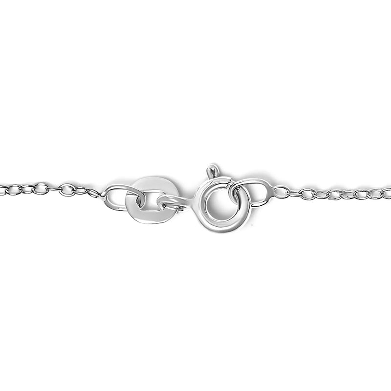 An image displaying .925 Sterling Silver Diamond Accent MOM Charm Bracelet (J-K Color, I2-I3 Clarity) - 7" Inches by Infinite Jewels