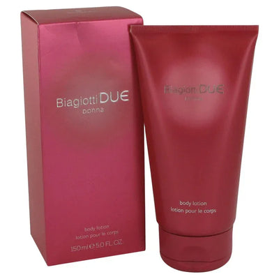 An image displaying Due by Laura Biagiotti Body Lotion 5 oz for Women by Laura Biagiotti