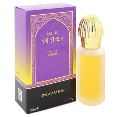An image displaying Leilat Al Arais by Swiss Arabian Eau De Parfum Spray 1.7 oz for Men by Swiss Arabian