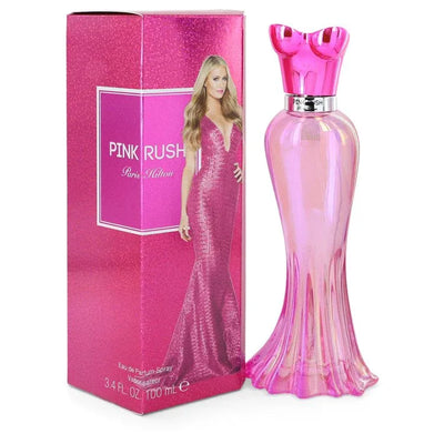 An image displaying Paris Hilton Pink Rush by Paris Hilton Eau De Parfum Spray 3.4 oz for Women by Paris Hilton