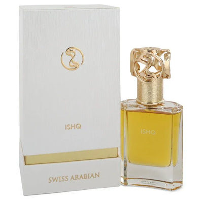 An image displaying Swiss Arabian Ishq by Swiss Arabian Eau De Parfum Spray 1.7 oz for Women by Swiss Arabian