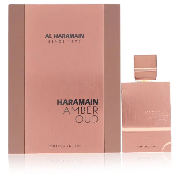 An image displaying Al Haramain Amber Oud Tobacco Edition by Al Haramain Eau De Parfum Spray 2.0 oz for Men by Al Haramain