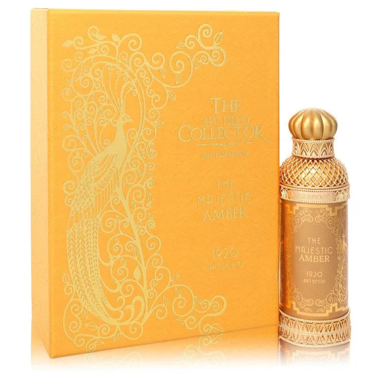 An image displaying The Majestic Amber by Alexandre J Eau De Parfum Spray 3.4 oz for Women by Alexandre J