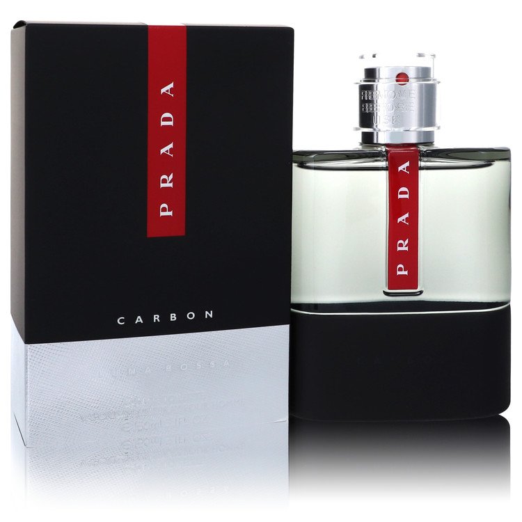 An image displaying Prada Luna Rossa Carbon by Prada Eau De Toilette Spray 5.1 oz for Men by Prada