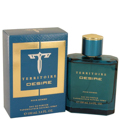 An image displaying Territoire Desire by YZY Perfume Eau De Parfum Spray 3.4 oz for Men by YZY Perfume