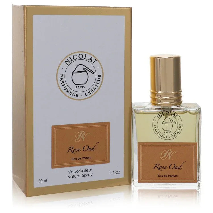 An image displaying Nicolai Rose Oud by Nicolai Eau De Parfum Spray 1 oz for Women by Nicolai