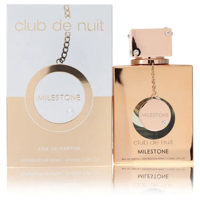 An image displaying Club De Nuit Milestone by Armaf Eau De Parfum Spray 3.6 oz for Men by Armaf