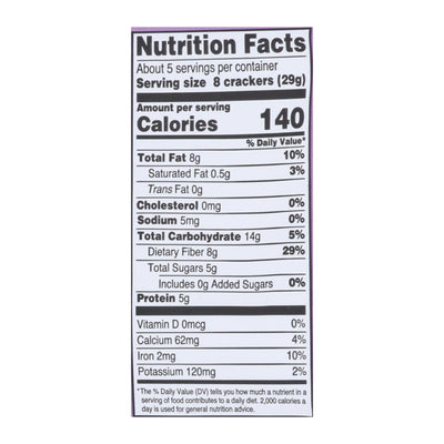 Doctor In The Kitchen - Organic Flax Seed Crackers - Cinnamon And Currants - Case Of 6 - 5 Ounce.