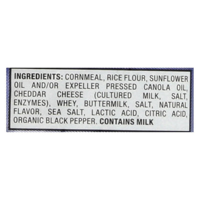 An image displaying Pirate's Booty Aged White Cheddar Baked Rice And Corn Puffs - Case Of 24 - 1 Ounce by Pirate's Booty®