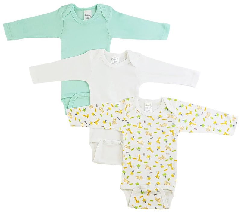 An image displaying Boys Longsleeve Printed Onezie Variety Pack by Bambini