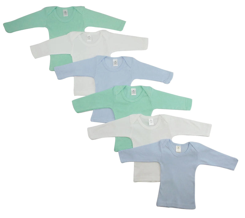 An image displaying Boys Pastel Variety Long Sleeve Lap T-shirts 6 Pack by Bambini