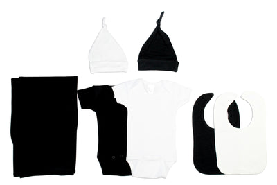 An image displaying Black And White 7 Piece Set by Bambini