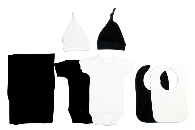 An image displaying Black And White 7 Piece Set by Bambini
