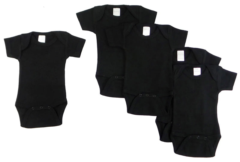 An image displaying Black Onezie (pack Of 5) by Bambini
