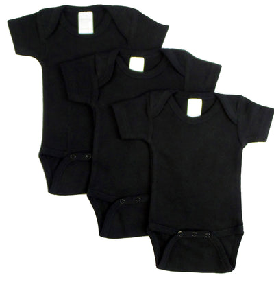 An image displaying Black Onezie (pack Of 3) by Bambini