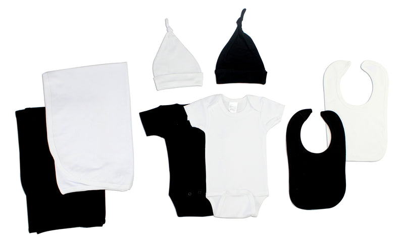 An image displaying Black And White 8 Piece Set by Bambini
