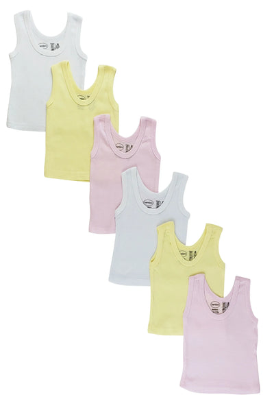 An image displaying Girls Six Pack Pastel Tank Top by Bambini