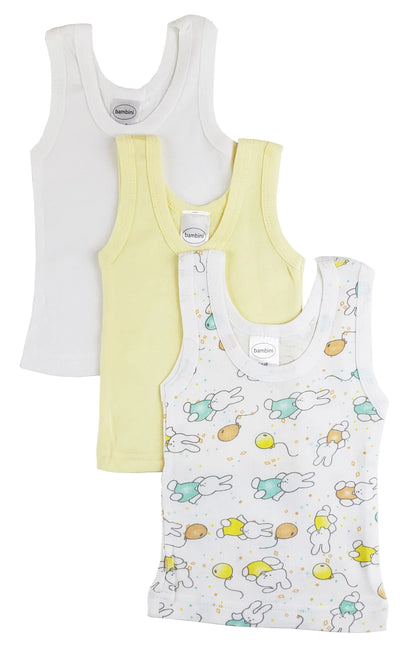 An image displaying Girls Printed Tank Top Variety 3 Pack by Bambini