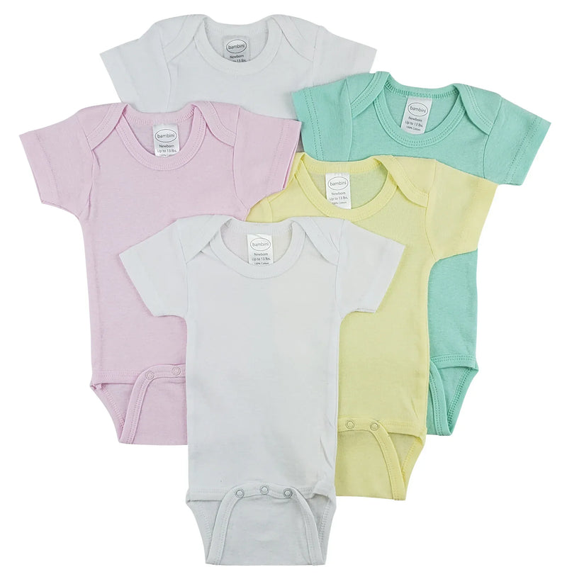 An image displaying Short Sleeve One Piece 5 Pack by Bambini