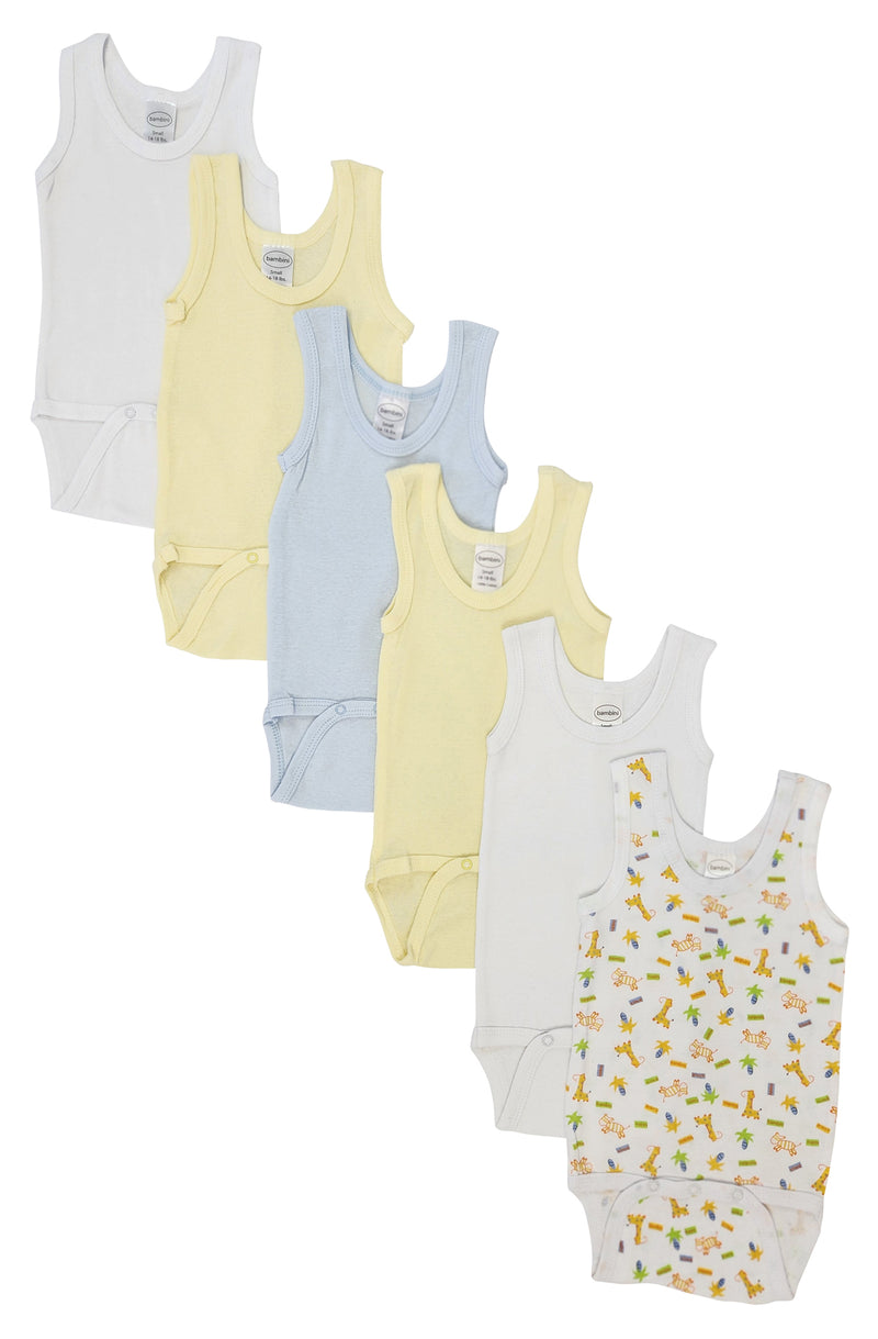 An image displaying Baby 6 Piece Onezies And Tank Tops by Bambini