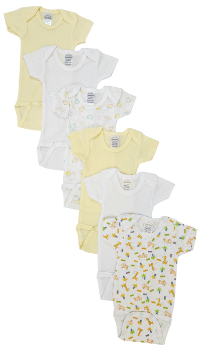 An image displaying Unisex Baby 6 Piece Bodysuits by Bambini