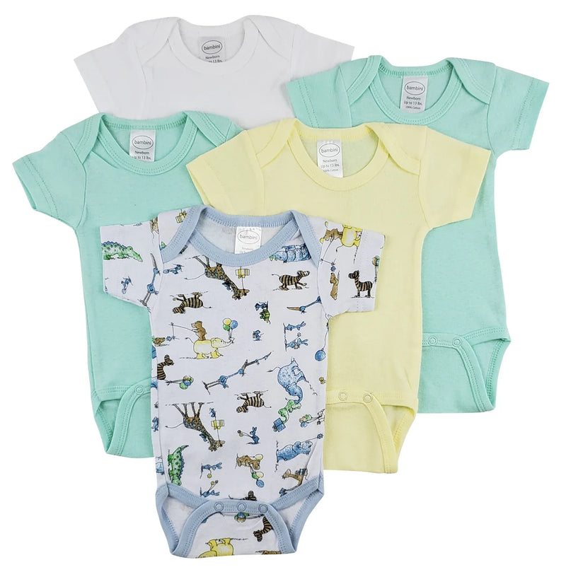 An image displaying Short Sleeve One Piece 5 Pack by Bambini