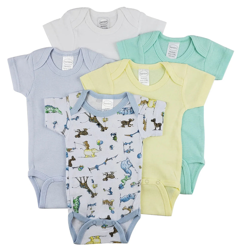 An image displaying Short Sleeve One Piece 5 Pack by Bambini