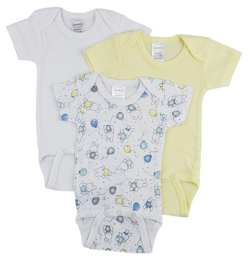 An image displaying Short Sleeve One Piece 3 Pack by Bambini