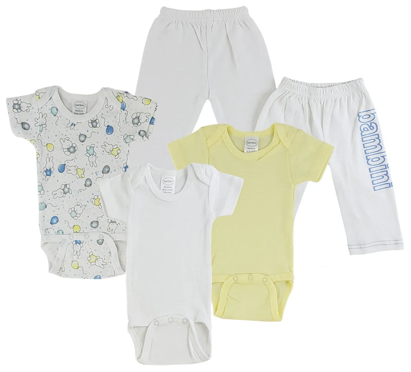 An image displaying Infant Onezies And Track Sweatpants by Bambini