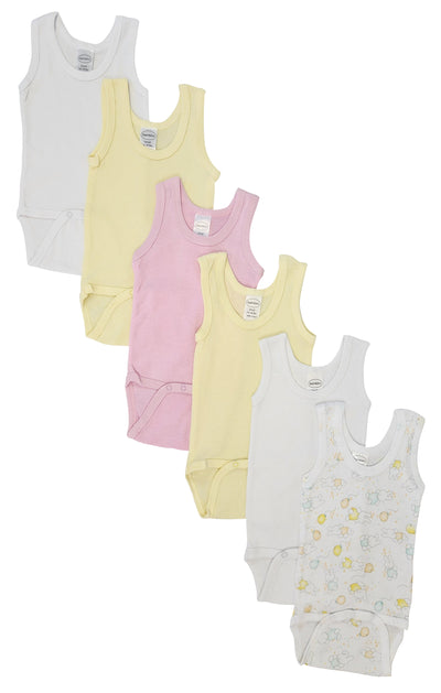An image displaying Baby 6 Piece Onezies And Tank Tops by Bambini
