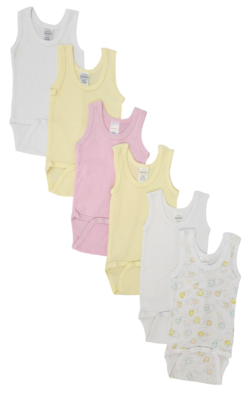 An image displaying Baby 6 Piece Onezies And Tank Tops by Bambini
