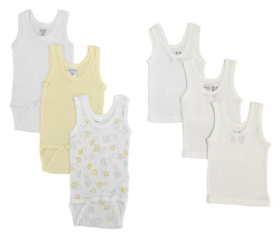 An image displaying Unisex Baby 6 Piece Onezies And Tank Tops by Bambini