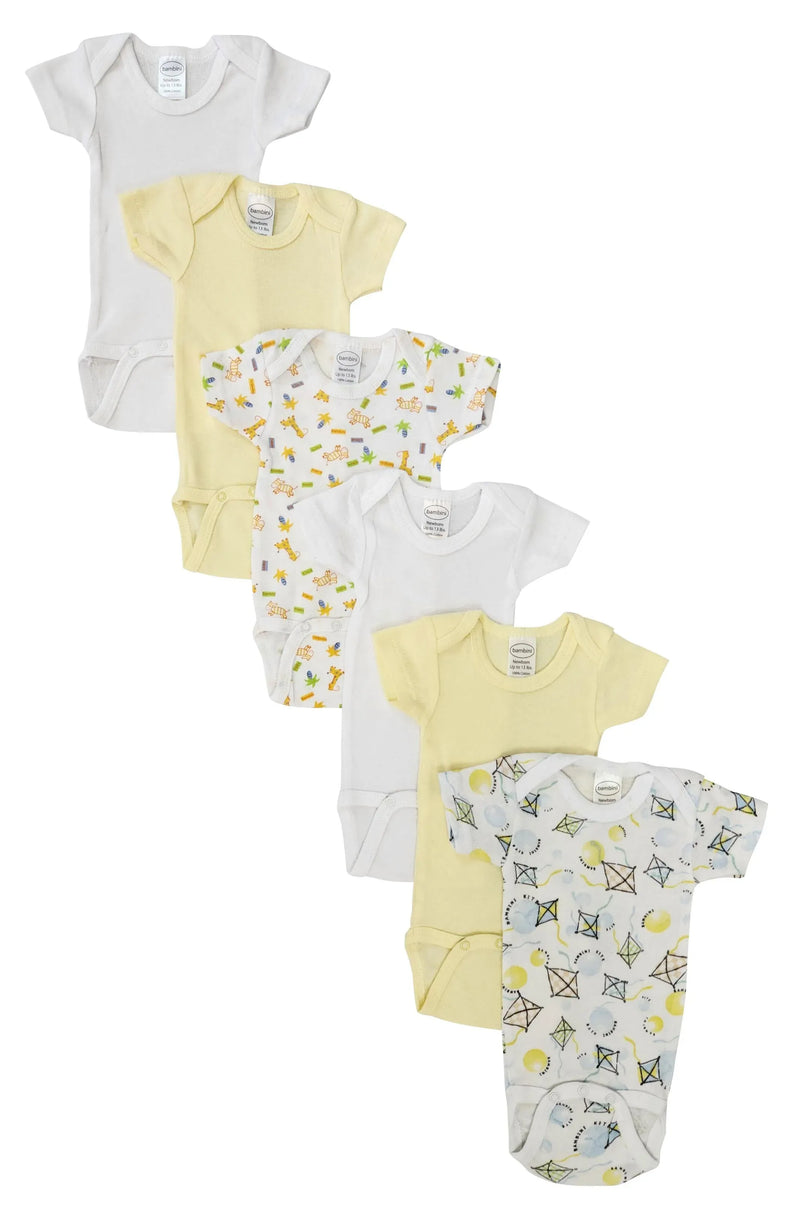 An image displaying Unisex Baby 6 Piece Onezies by Bambini