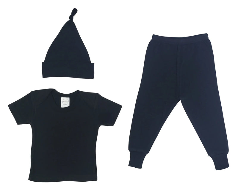An image displaying Shirt, Long Pants Set And Knotted Cap by Bambini