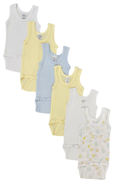 An image displaying Baby 6 Piece Onezies And Tank Tops by Bambini