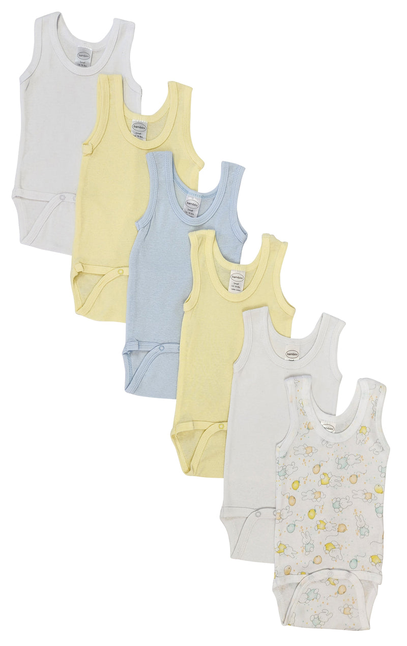 An image displaying Baby 6 Piece Onezies And Tank Tops by Bambini