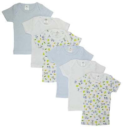 An image displaying Girls Pastel Variety Short Sleeve Lap T-shirts 6 Pack by Bambini