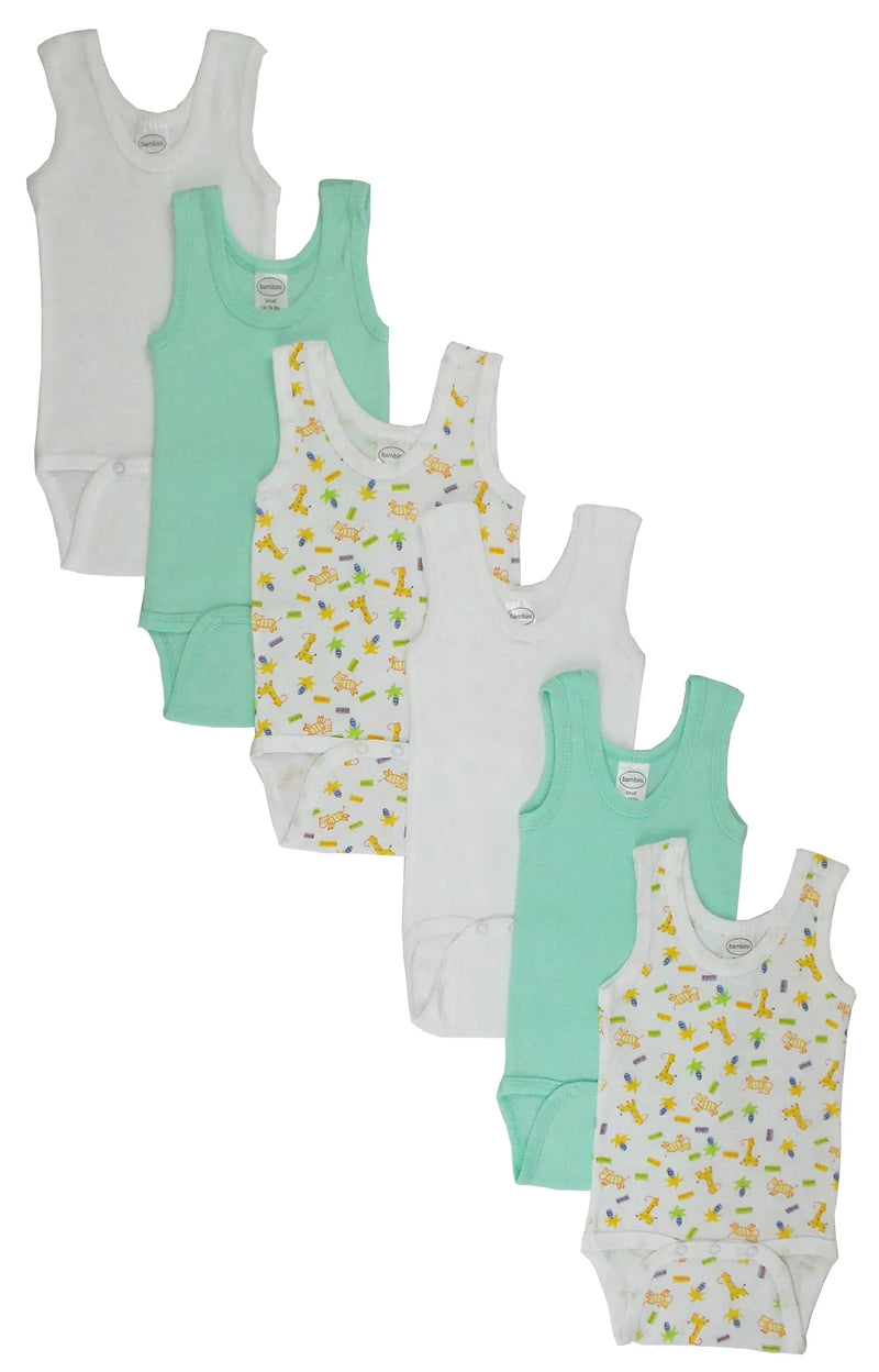 An image displaying Boys Printed Tank Top 6 Pack by Bambini