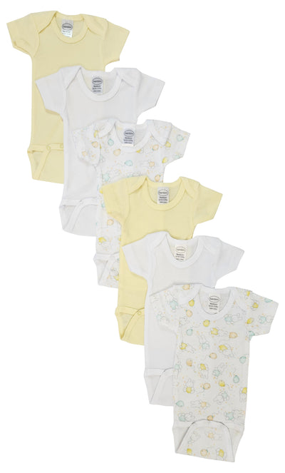 An image displaying Unisex Baby 6 Piece Bodysuits by Bambini